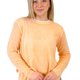 Vero Built in Tee Sweater - Coral