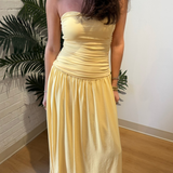 Bailey Strapless Maxi Dress - Yellow