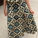 Miriam Printed Maxi Skirt - Luxe Trellis