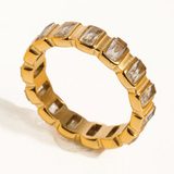 Sterling Gold Rhinestone Ring