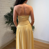 Bailey Strapless Maxi Dress - Yellow
