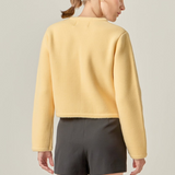 Butter Round Hem Cardigan - Yellow