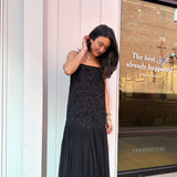 Marissa Drop Waist Sequin Dress - Black