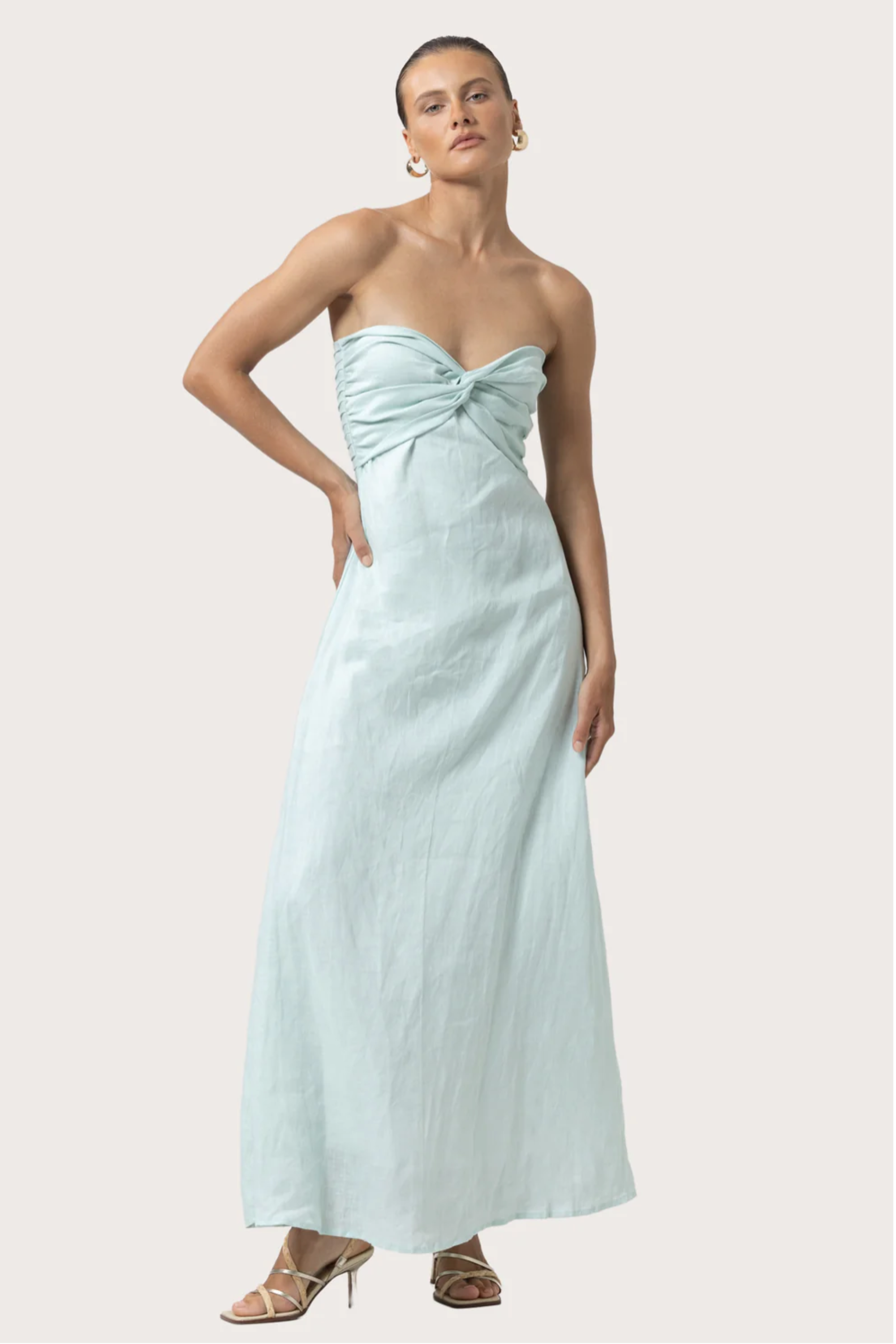 Melody Linen Maxi Dress - Shimmer