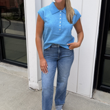Mindy Mid Rise Cuffed Straight Jean - Medium