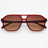 Billie Aviator Sunglasses - Dark Cherry