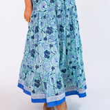 Lucy Smocked Maxi Skirt - Hibiscus Seafoam