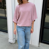 Mia Crewneck Batwing Sweater - Dusty Rose
