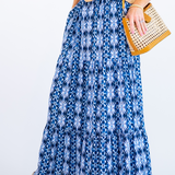 Lillian Maxi Skirt - Navy Shibori