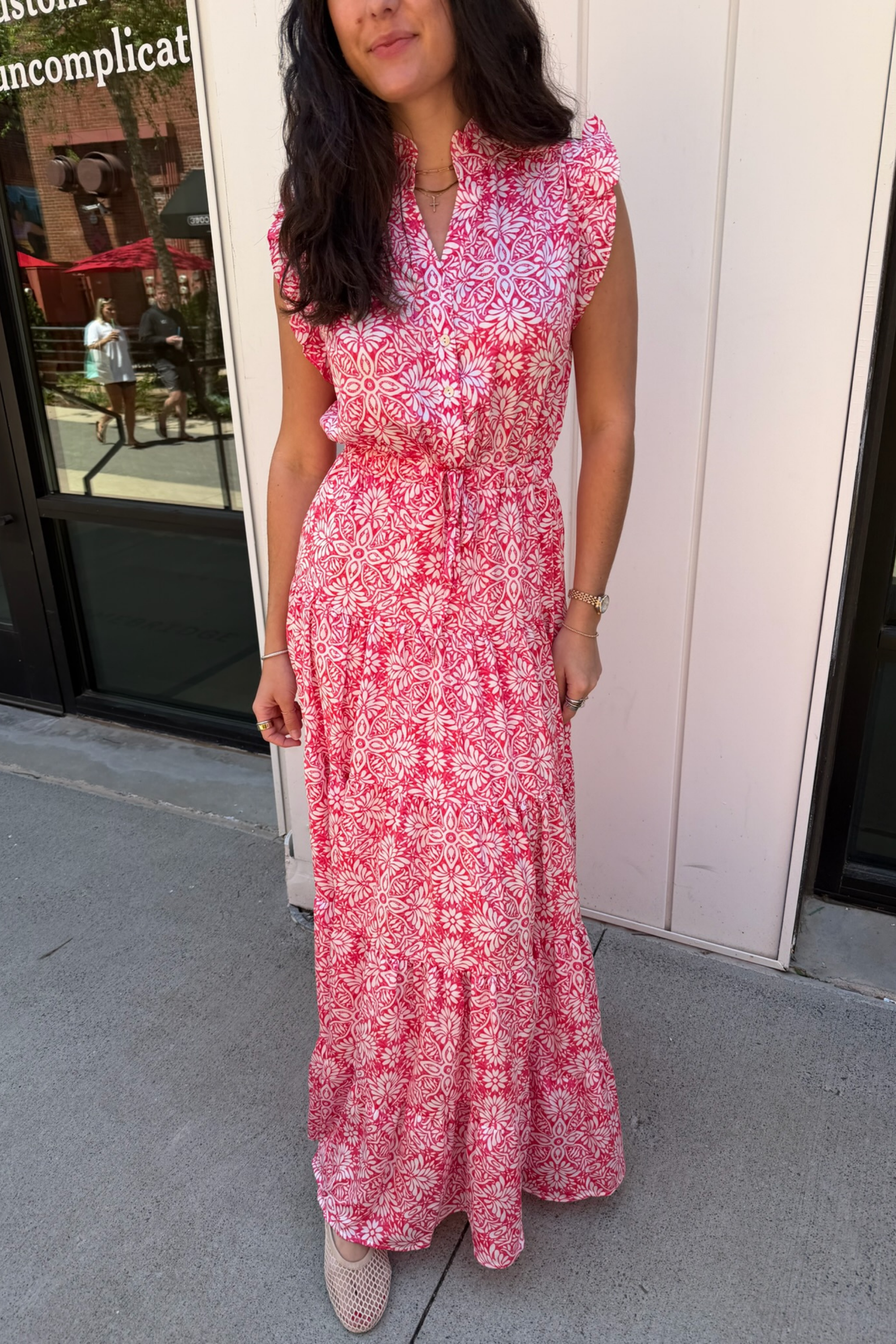 Staci Floral Maxi Dress - Pink
