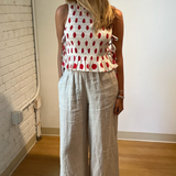 Maeve Polka Dot Shirt - Cream/Red