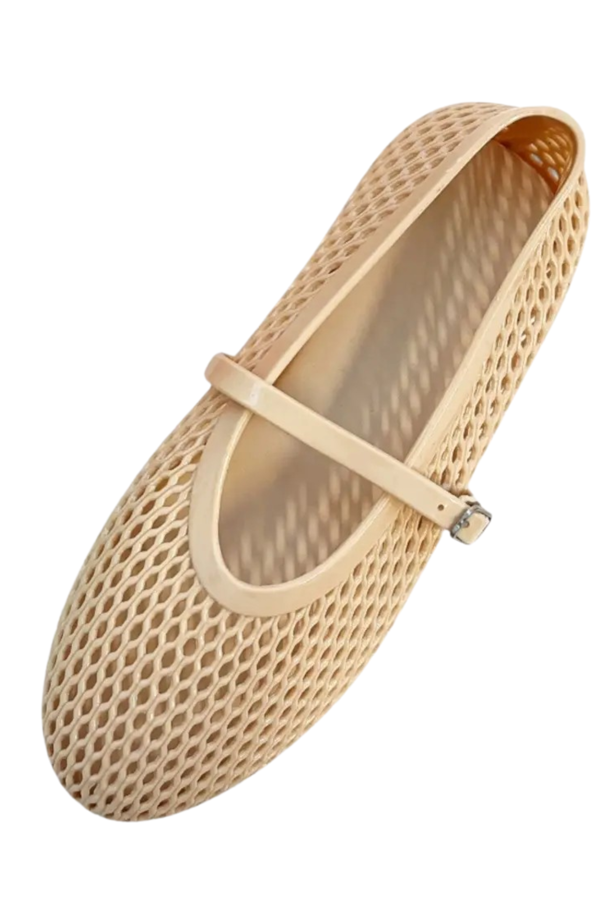 Jelly Mesh Mary Jane Flat - Nude