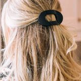 Small Flat Round Clip - Jet Black