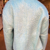 Birdie Contrast Embroidery Wool Jacket - Winter Green