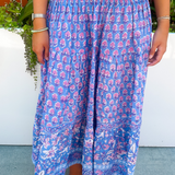 Lucy Smocked Midi Skirt - Purple Mix BP