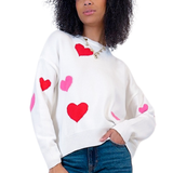 Lots of Love Heart Sweater - Ivory