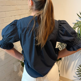 Tiff Puff Sleeve Top - Ink