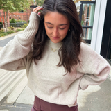 Noa Cozy Balloon Sleeve Sweater - Oatmeal
