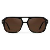 Sydney Aviator Sunglasses - Gloss Black Mineral/Brown Lens