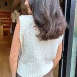 Emma Knit Muscle Vest - Ivory