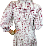 Giddy Up Printed Mini Dress - Red