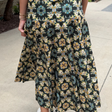 Miriam Printed Maxi Skirt - Luxe Trellis