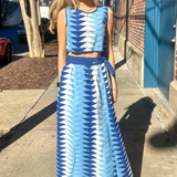 Sullivan Maxi Skirt - Triangle Ocean