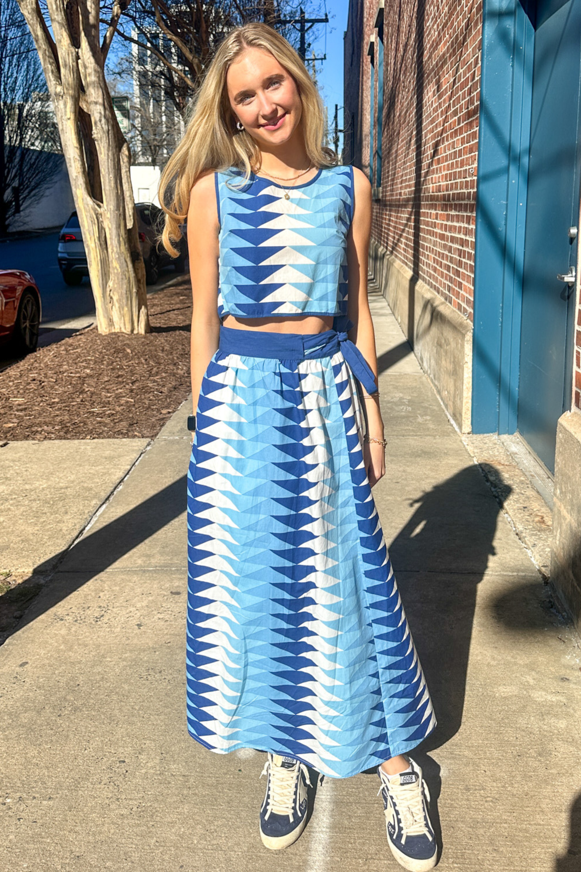 Sullivan Maxi Skirt - Triangle Ocean