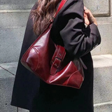 Jen Buckle Hobo Bag - Wine