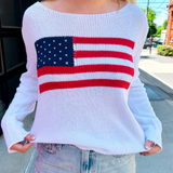 Miss Americana Sweater - White Flag