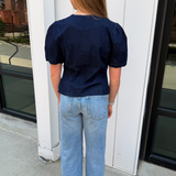 Genevieve Denim Top - Dark Denim
