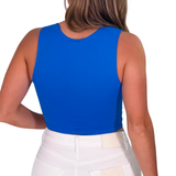 Sara Seamless Square Neck Top - Royal Blue