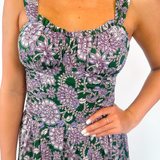 Icy Scoopneck Maxi Dress - Green/Purple