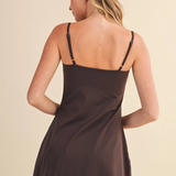 Areia Sweetheart Athletic Dress - Chocolate