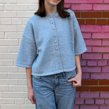 Kelli Short Sleeve Sweater - Baby Blue