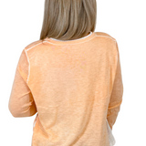 Vero Built in Tee Sweater - Coral