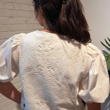 Ana Eyelet Top - Off White