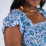 Lil Smocked Maxi Dress - Poppy Mix Blue