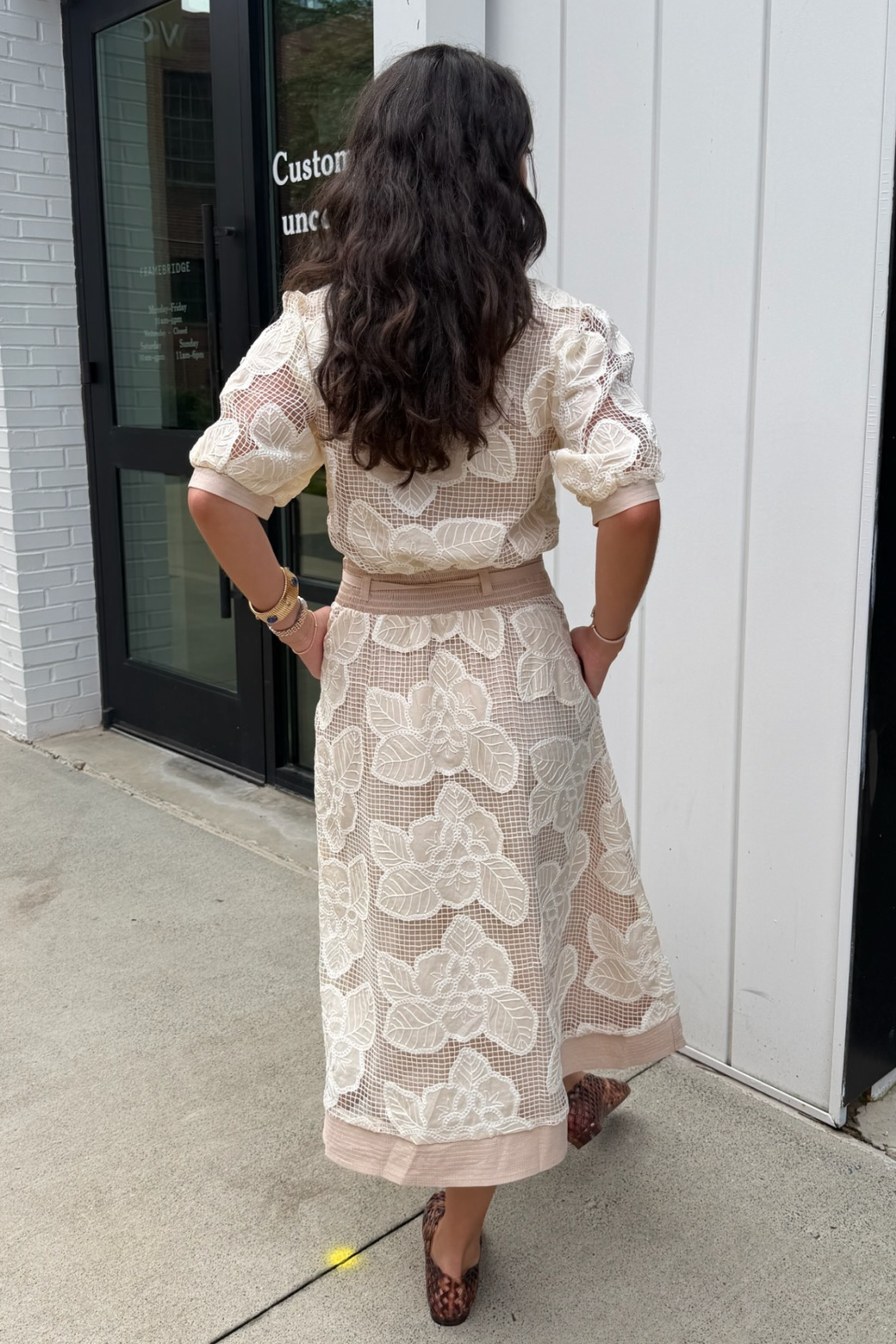 Katriana Crochet Midi Dress