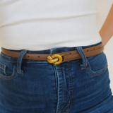 Golden Knot Belt - Brown