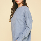 Anders Crewneck Sweater - Dusty Blue