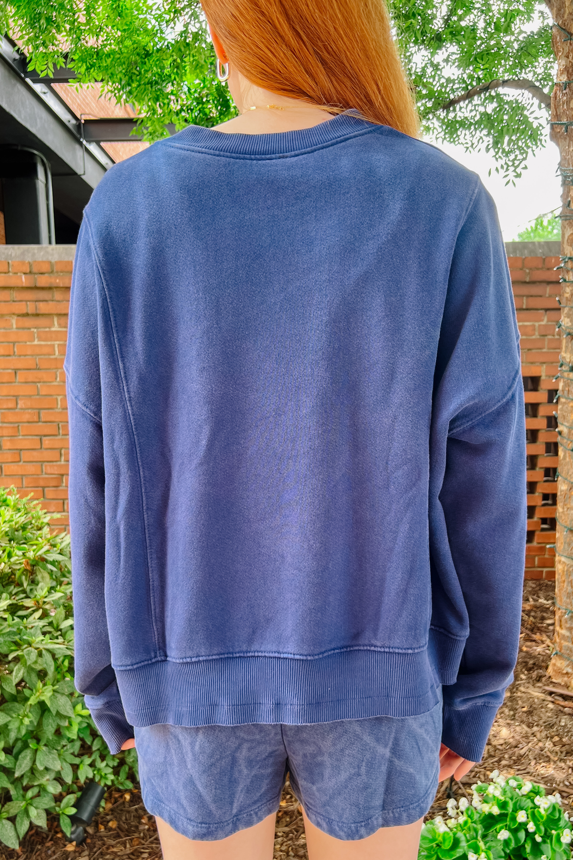 Yana Crewneck Sweatshirt - Navy Patina
