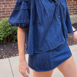 Kelli Denim Mini Skirt - Denim