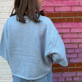 Kelli Short Sleeve Sweater - Baby Blue