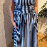 Sailor Stripe Midi Dress - Navy/Blue