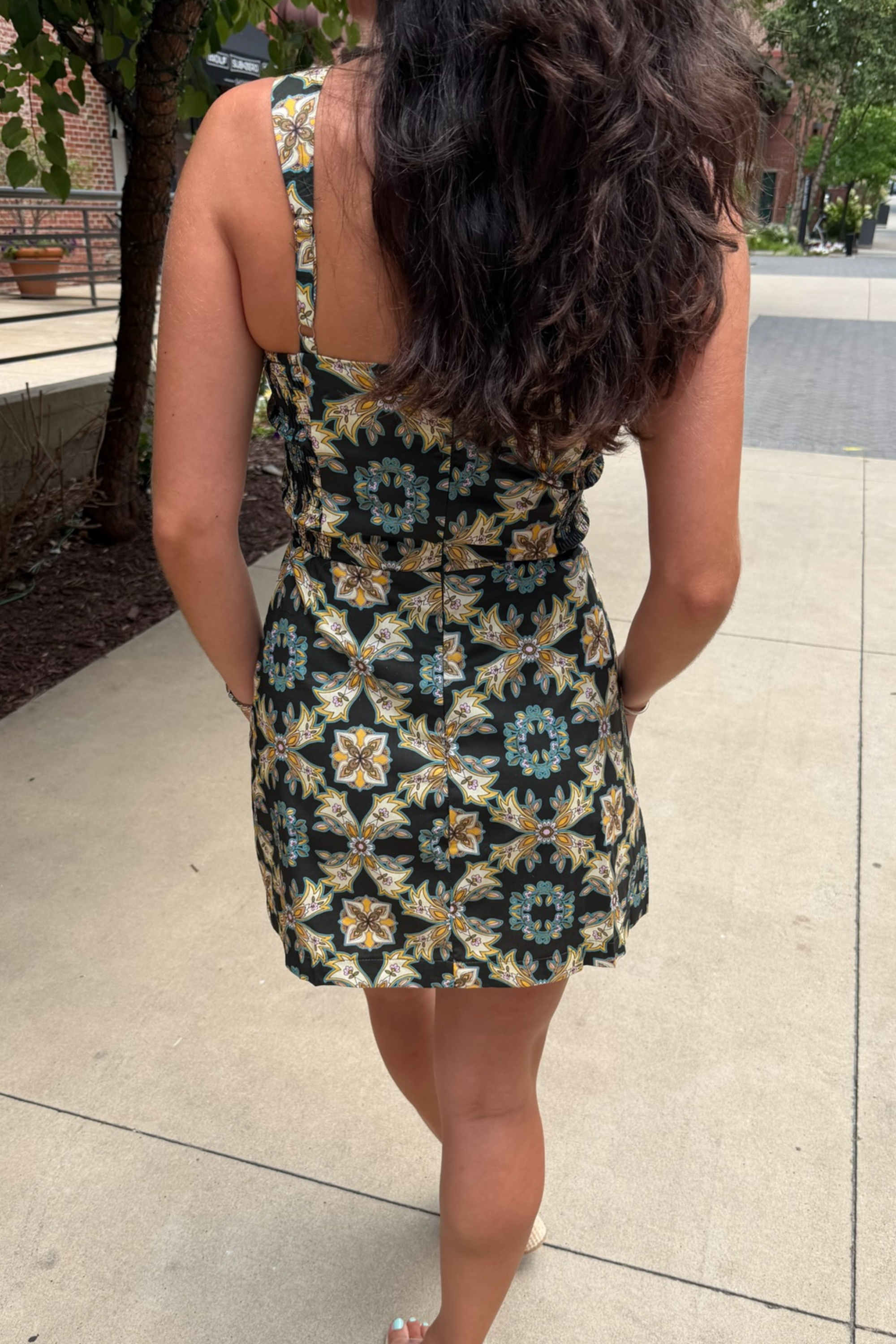 Well Pocket Romper - Luxe Trellis