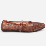 Jelly Mesh Mary Jane Flat - Brown