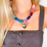 Avery Heart Multi Bead Necklace