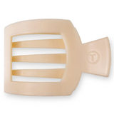 Small Flat Square Clip - Almond Beige