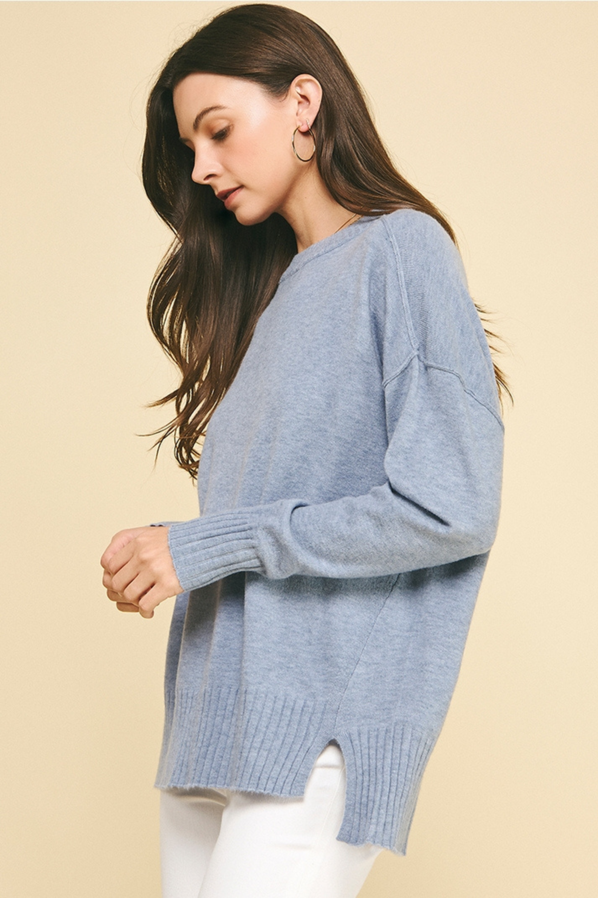 Anders Crewneck Sweater - Dusty Blue